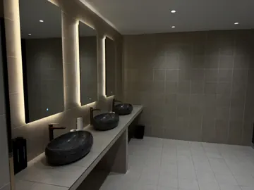 Toilets · wash area at Apex Pickleball