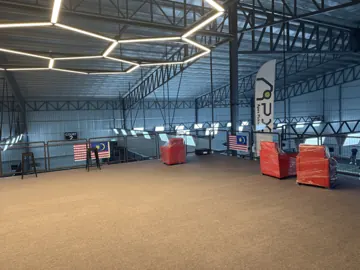 Upstairs lounge at Apex Pickleball